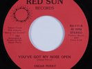Modern Soul Boogie 45 OSCAR PERRY You've Got My Nose Open RED SUN  HEAR NM