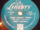 RARE Eddie Cochran Liberty 78 Dark Lonely Street  Hairline CRACK