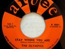 ARVEE 5031 The Olympics orig R&B/Doo Wop 45 Near Mint Stay Where You Are