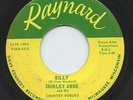 HEAR - Rare Teen 45 - Shirley Anne & Country Rogues - Billy - Autographed- #1094