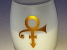 PRINCE CANDLE Frosted GLASS Large White NPG STORE London Large rare