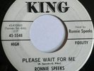 RARE ( ROCKABILLY 45 ) 1961 - RONNIE SPEEKS AND HIS ELRODS - PLEASE WAIT FOR ME