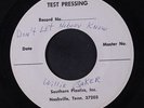 WILLIE BAKER: Hey Baby / Don't Let Nobody Know 45 (test pressing w/ handwritten