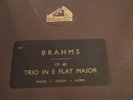BRAHMS TRIO IN A FLAT MINOR SERKIN, BUSCH AND BRAIN HMV DB2105-2108