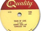 JOHNNY CASH Country 78 RPM Record. Train of Love/There You Go