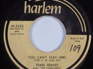 R&B Doo Wop Blues 45 PEARL REAVES You Can't Stay Here HARLEM VG+ HEAR