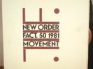New Order Movement LP Factory Records 1981 USA press SYNTH POP joy division M-