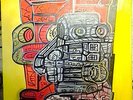 QUAD OUTSIDER ART NOISE  BANKSY GRAFFITI GODSTOMPER SPRAY PAINT PRISON ART