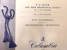 Klemperer RARE 1ED LP COLUMBIA CX NM Suites Part 2 Bach