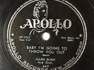 HEAR RARE 1953 R&B 78 ALLEN BUNN (Tarheel Slim) Baby I'm Going/Wine  APOLLO 447