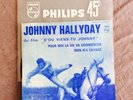 JOHNNY HALLYDAY 45T Encart Original Juke Box Vie commencer Rien changé B373204F