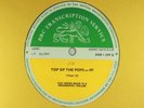 BBC 197 Transcription Disc Top Pops STATUS QUO MOODY BLUES JETHRO TULL ECLECTION
