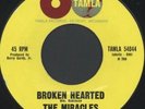 MIRACLES: Broken Hearted / Mighty Good Lovin' 45 (clean VG, wol) Soul