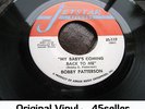 ? Bobby Patterson 'My Baby's Coming Back Me' MINT OLDIE Northern Soul 45 HEAR