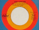 BEATLES And I Love Her / If I Fell CAPITOL target label 45 DOME LOGO Near Mint 7