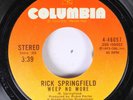 Rock Nm  45 Rick Springfield - Weep No More / American Girls On Columbia