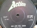 NORMAN JOHNSON & SHOWMEN-OUR LOVE WILL GROW/YOUR'E EVERYTHING-45RPM-ACTION-BLACK