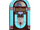 JUKEBOX LOOK RETRO JUKE BOX CHAINE HIFI PLATINE VINYLE LECTEUR CD RADIO USB SD