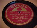 rare Doo Wop Savoy 78  The Marshall Brothers  