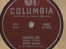 78 Rpm Record Johnnny Mathis Chances Are