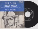 ELVIS PRESLEY - U.S MALE/STAY AWAY - HYPER RARE GERMAN EXPORT BLUE COVER PS 45