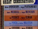 GREAT COMBINATIONS. M. Anderson, Pinza, Milstein, Elman, etc. RCA LM1703. E++