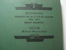 BEETHOVEN Quartet #12 E Flat Major 5 x78 Record Set VICTOR M 489 Busch Quartet