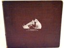 His Masters Voice Victor Record Album Holder and 8 Original Records 78 RPM