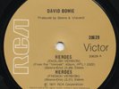 DAVID BOWIE heroes (3 versions)*v-2 schneider 1977 AUSTRALIA RCA 7