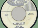 DON & GALAXIEX Avalanche / Sundown 45rpm Fox Fidel '60s surf instro's