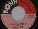 Crossover/Deep Soul 45 - Barbara West - Congratulations Baby - Ronn - mp3