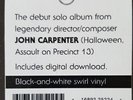 JOHN CARPENTER LOST THEMES VINYL LP V LIMITED BLACK WHITE SWIRL PRESSING 1/1000