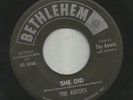 NORTHERN SOUL-  ASCOTS - SHE DID  /  HIP TALK  -HEAR BOTH- 1962 ASCOT