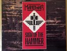 Manowar Sign of the Hammer Virgin 10 Records 1984 Metal Made in UK lp insert