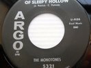THE MONOTONES doowop 45 LEGEND OF SLEEPY HOLLOW / SOFT SHADOWS vg++ f292
