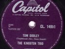 1958 UK No.5 THE KINGSTON TRIO 78 