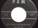 SKIP BROWN & SHANTONS doowop 45 Why don't you believe me ? Jenny Lee PAM F406