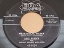 ALIS LESLEY Heartbreak Harry / He Will Come Back to Me ROCKABILLY 45 ERA 1034 VG