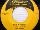 NEIL SEDAKA rock 45 RING A ROCKIN / FLY DON'T FLY ON ME mint minus GUYDEN   F514