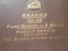 BRAHMS PIANO QUARTET IN A MAJOR RUDOLF SERKIN & MEMBERS OF THE BUSCH STRING QUAR