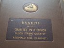 BRAHMS QUINTET IN B MINOR BUSCH STRING QUARTET & REGINALD KELL HMV DB3383-3386