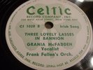 Celtic CI 1028 ed1 Grania McFadden, Frank Fallon Orch. IRISH FOLK, RARE 78RPM
