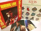 ELVIS PRESLEY 'BURNING LOVE'/'WORLD OF CHRISTMAS' LPs  + ORIG BONUS PHOTOS