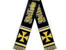 YELLOW STITCHES Iron Cross official knit Football Scarf Oi  punk NEW
