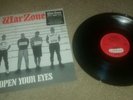 GOLD PROMO War Zone OPEN YOUR EYES punk VINYL RECORD ALBUM LP Caroline & sheets