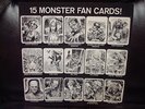 1964 JACK DAVIS MONSTER CARD SHEET FROM DRACULA'S HITS GENE MOSS RECORD LP