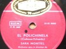 spanish 78 RPM-sara sarita montiel- la violetera- made in israel   1950's vega