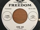 JOHNNY BURNETT Kiss Me/I'm Restless FREEDOM 44001 promo ROCKABILLY VG++/NM- nos