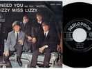 THE BEATLES I need you Dizzy miss Lizzy 45rpm 7' + PS 1965 ITALY MINT-