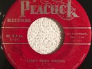 BILLY TATE Right From Wrong / Don't Call My Name PEACOCK 45 VG